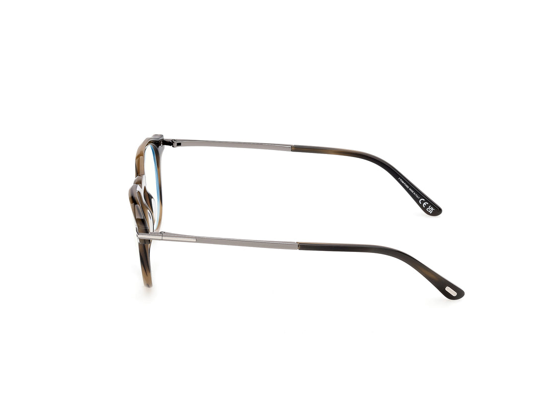 Lunettes de vue tom ford ft6125-b 055 havana round masculino taille 49mm - Vue détaillée