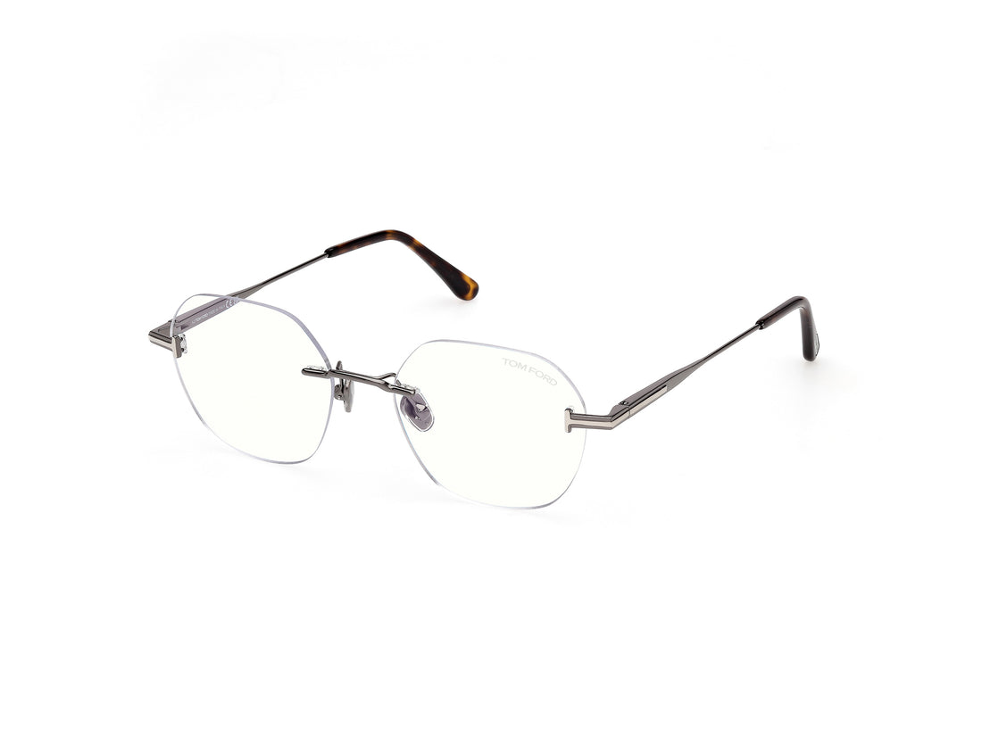 Lunettes de vue tom ford ft6126-b 008 plateado geometric masculino taille 52mm - Vue principale
