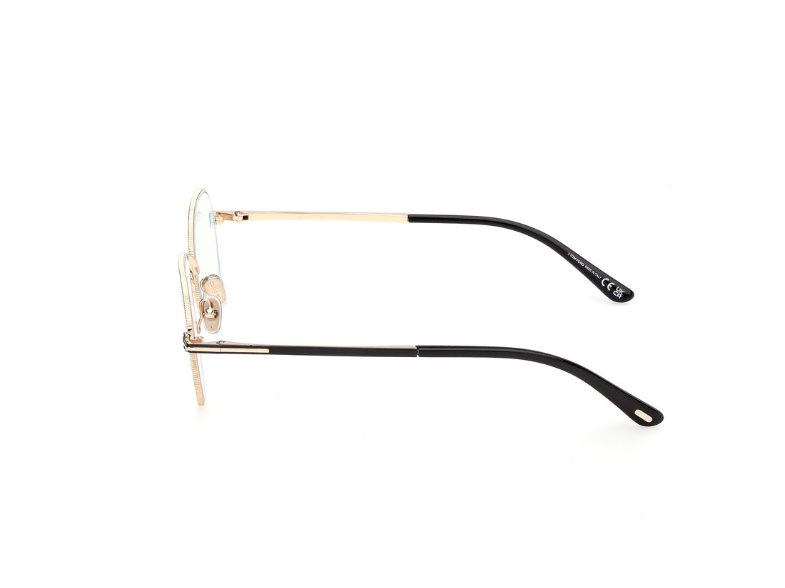 Lunettes de vue tom ford ft6127-b 028 dorado round masculino taille 51mm - Vue détaillée