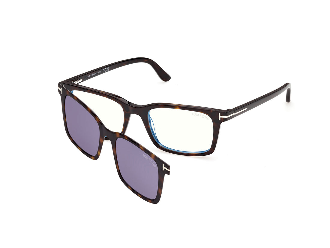 Prescription glasses tom ford ft6175-b 052 havana rectangular masculino size 53mm - Main view