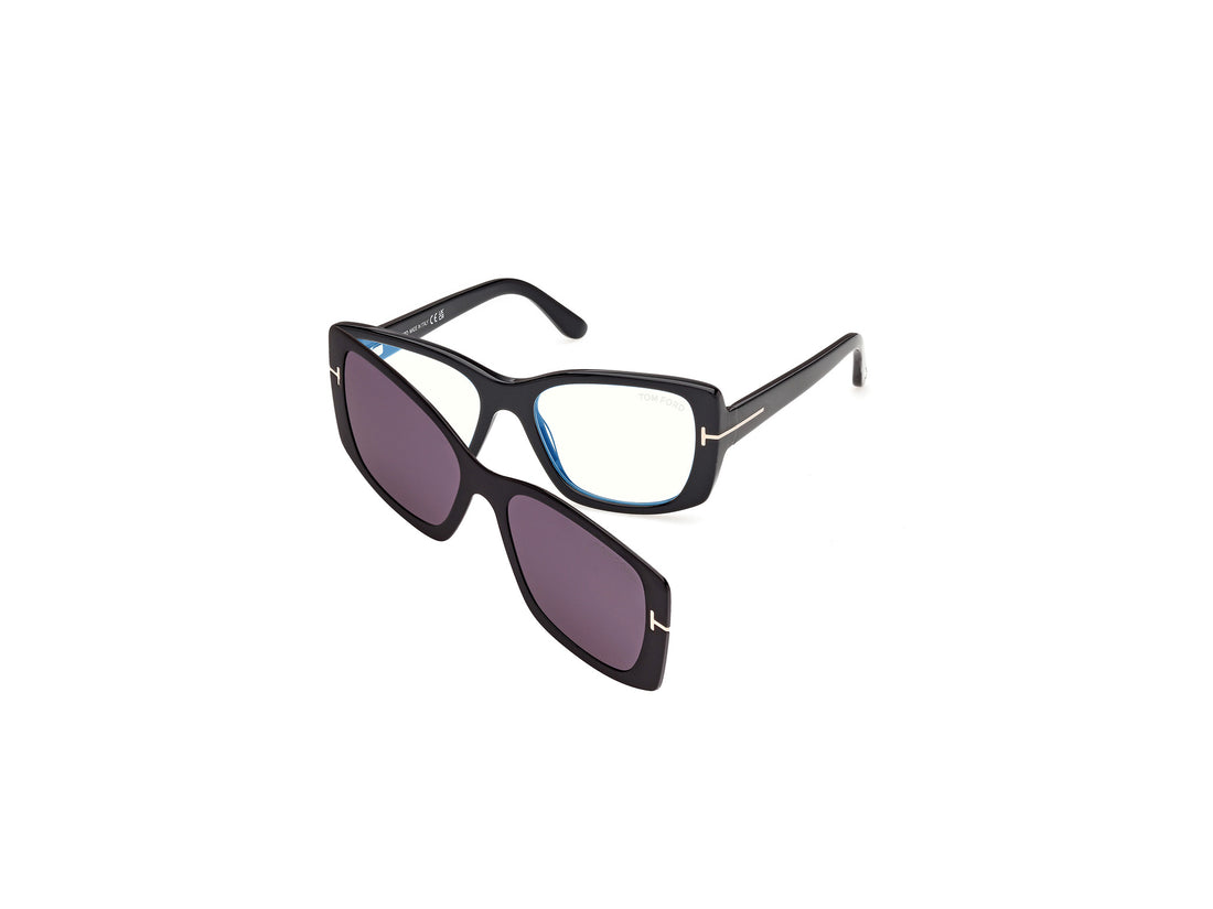 Prescription glasses tom ford ft6176-b 001 negro rectangular femenino size 53mm - Main view