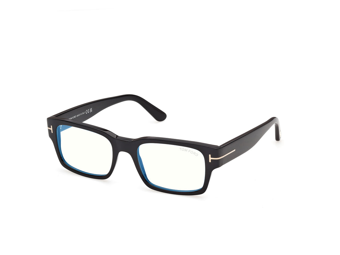 Briller tom ford ft6179-b 001 negro rectangular masculino størrelse 55mm - Hovedvisning