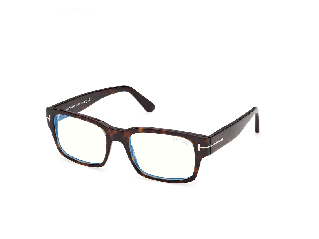 Briller tom ford ft6179-b 052 havana rectangular masculino størrelse 53mm - Hovedvisning