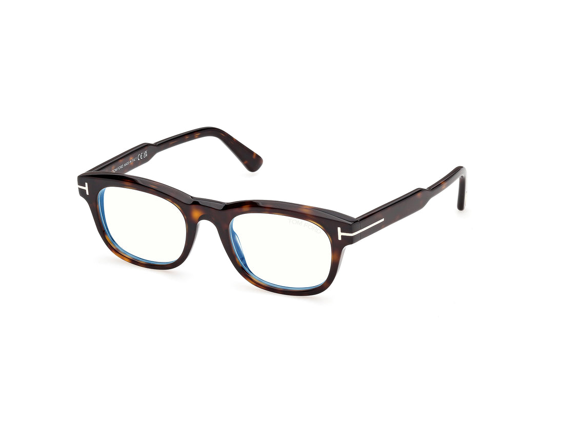Briller tom ford ft6180-b 052 havana square masculino størrelse 49mm - Hovedvisning