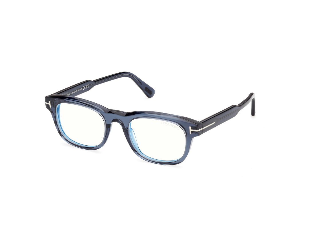 Briller tom ford ft6180-b 090 azul square masculino størrelse 49mm - Hovedvisning