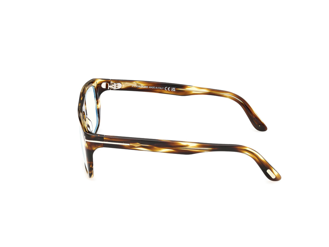 Briller tom ford ft6182-b 056 havana pilot masculino størrelse 56mm - Detaljeret visning