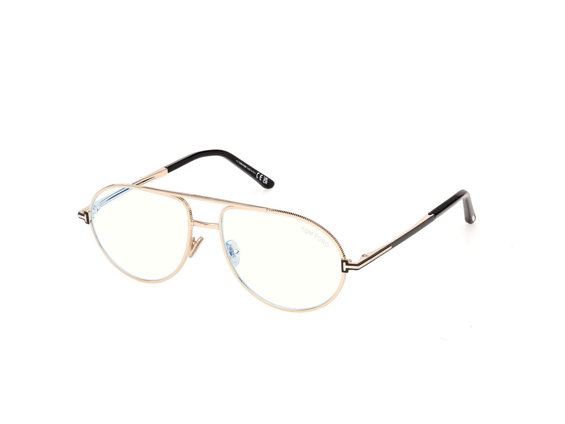 Briller tom ford ft6186-b 028 dorado pilot masculino størrelse 56mm - Hovedvisning