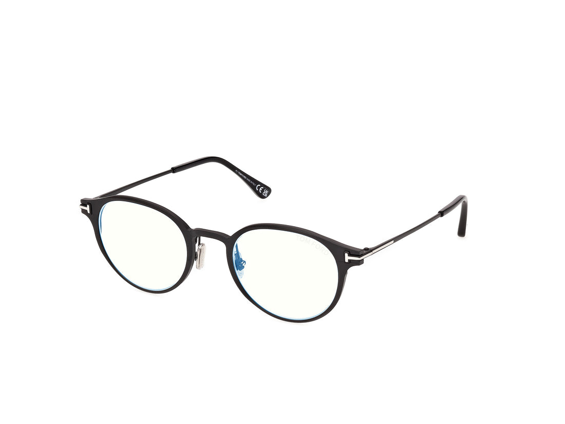 Briller tom ford ft6188-b 005 negro round masculino størrelse 50mm - Hovedvisning