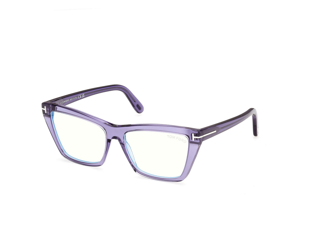 Briller tom ford ft6189-b 081 violeta cat eye femenino størrelse 55mm - Hovedvisning