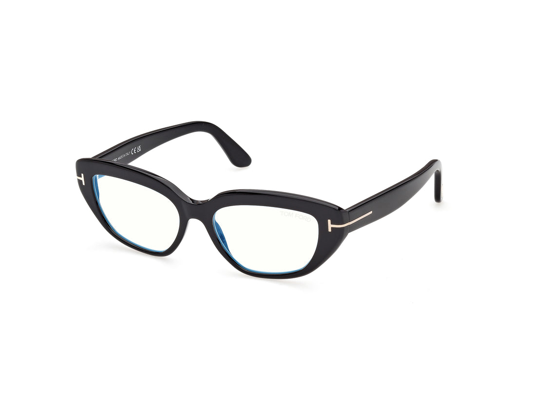 Briller tom ford ft6190-b 001 negro cat eye femenino størrelse 53mm - Hovedvisning