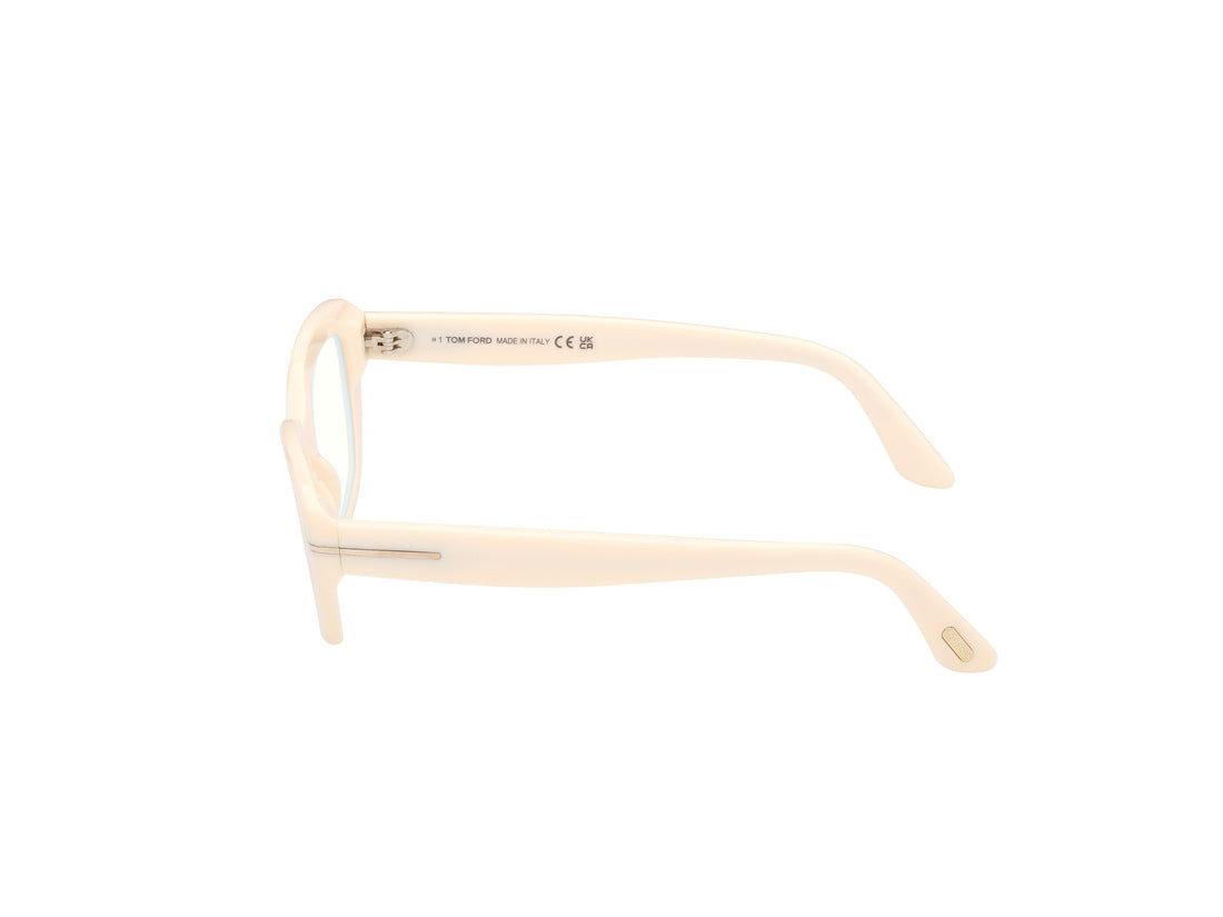 Briller tom ford ft6190-b 025 beige cat eye femenino størrelse 53mm - Detaljeret visning