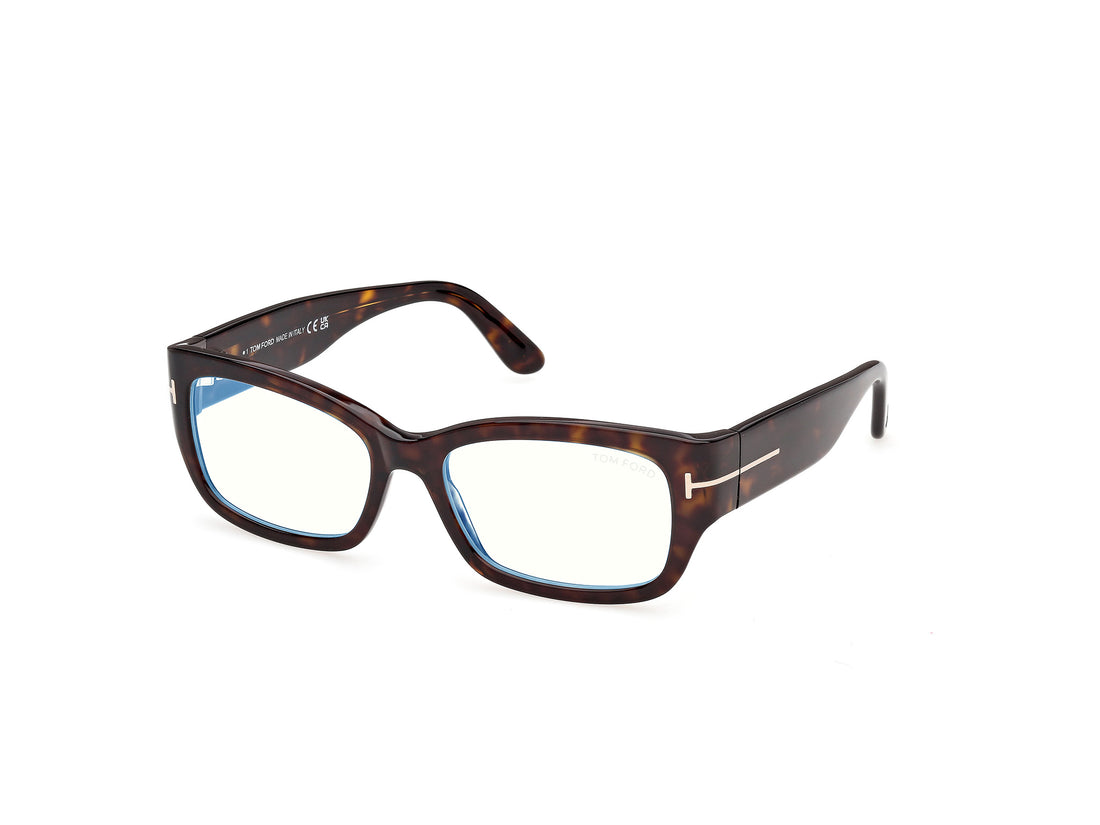 Briller tom ford ft6191-b 052 havana rectangular femenino størrelse 55mm - Detaljeret visning