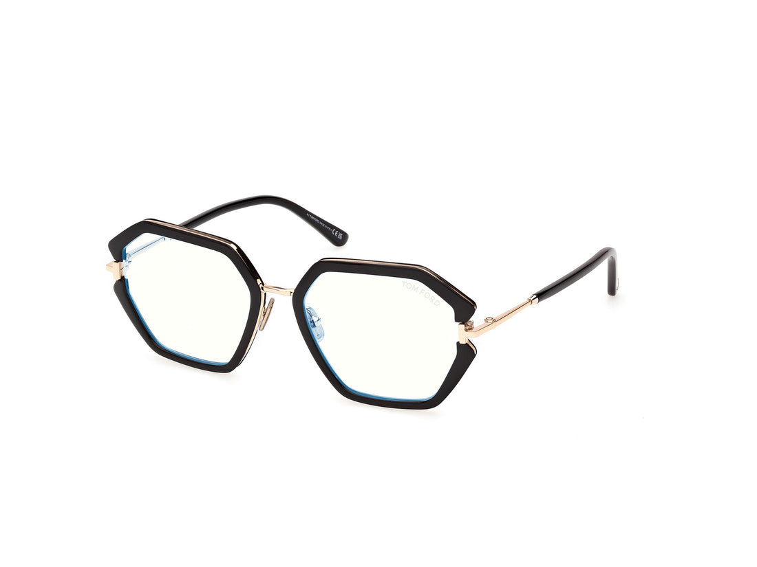 Briller tom ford ft6195-b 001 negro geometric femenino størrelse 54mm - Hovedvisning