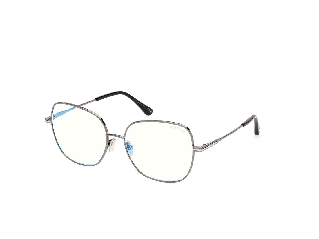 Briller tom ford ft6196-b 012 plateado square femenino størrelse 56mm - Hovedvisning