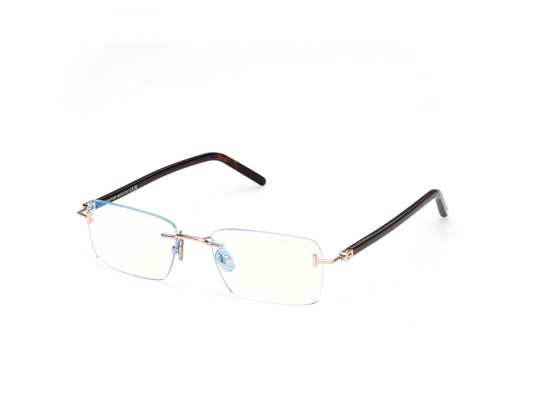 Briller tom ford ft6210-b 028 dorado rectangular masculino størrelse 54mm - Hovedvisning