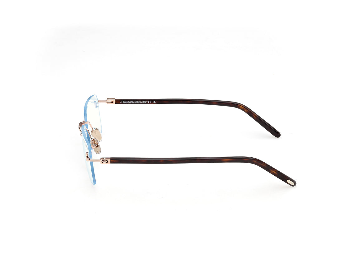 Briller tom ford ft6210-b 028 dorado rectangular masculino størrelse 54mm - Detaljeret visning