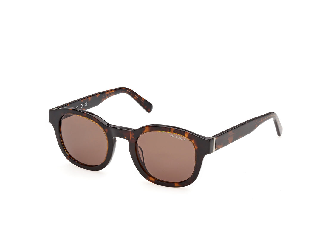Sunglasses gant ga00043 52e havana round masculino size 49mm - Main view