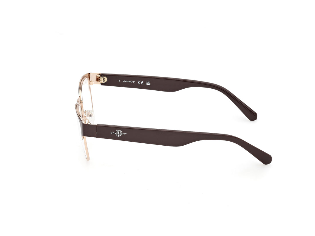 Prescription glasses gant ga50018 048 marron square masculino size 52mm - Detailed view