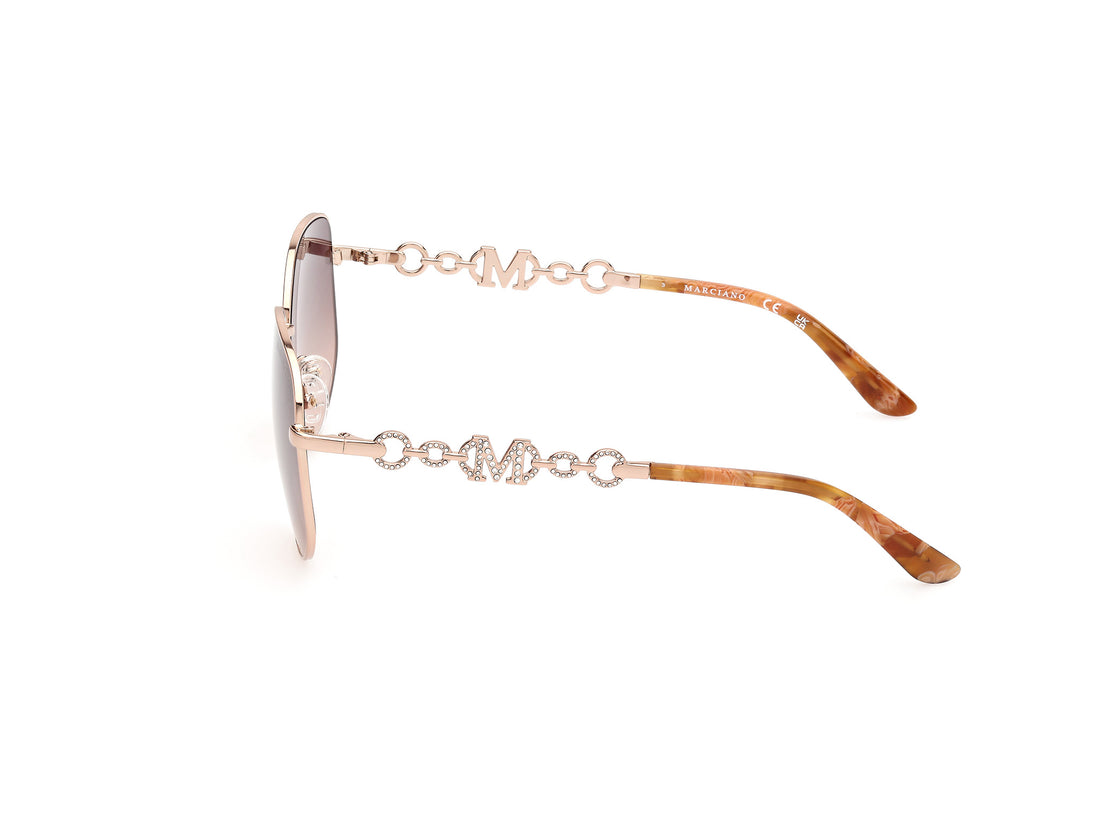 Sunglasses guess by marciano gm00003 28f dorado round femenino size 59mm - Detailed view