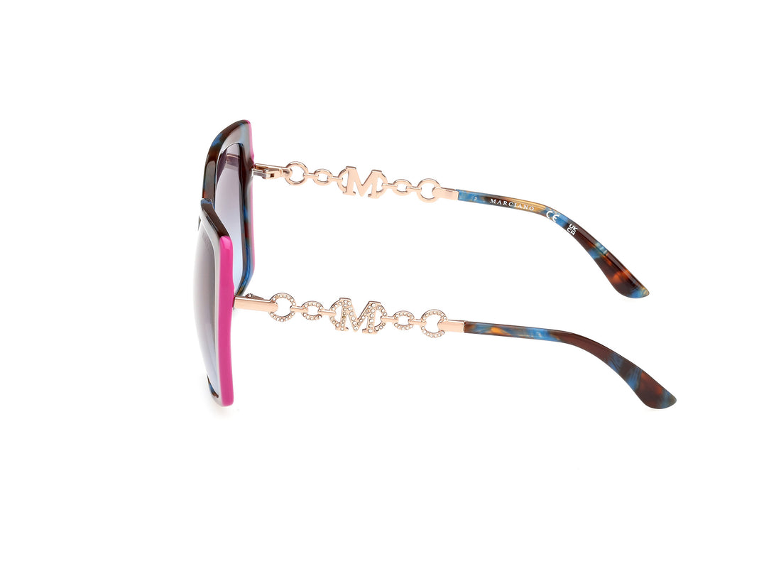 Sunglasses guess by marciano gm00005 92w azul square femenino size 57mm - Detailed view