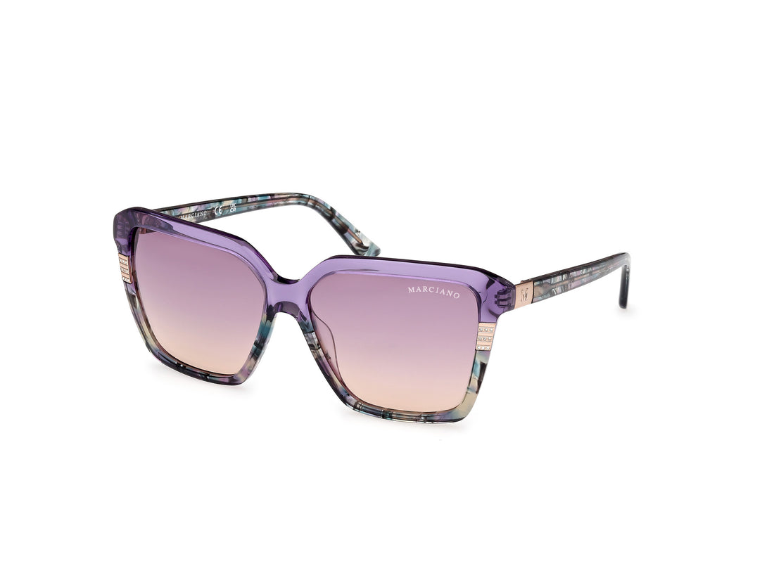 Sonnenbrillen guess by marciano gm00009 81z morado square femenino größe 58mm - Hauptansicht