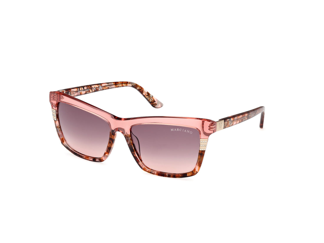 Sonnenbrillen guess by marciano gm00010 74f rosa rectangular femenino größe 57mm - Hauptansicht
