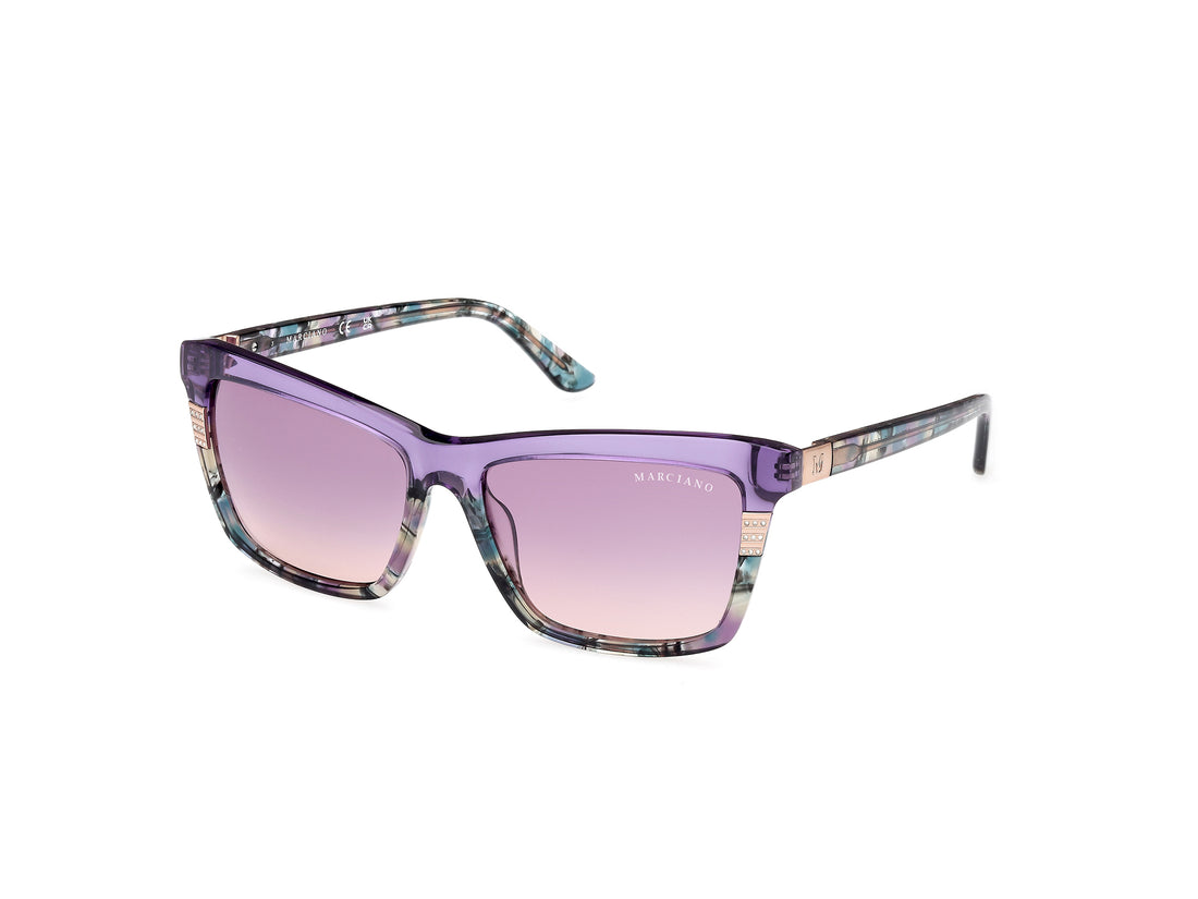 Sonnenbrillen guess by marciano gm00010 81z morado rectangular femenino größe 57mm - Hauptansicht