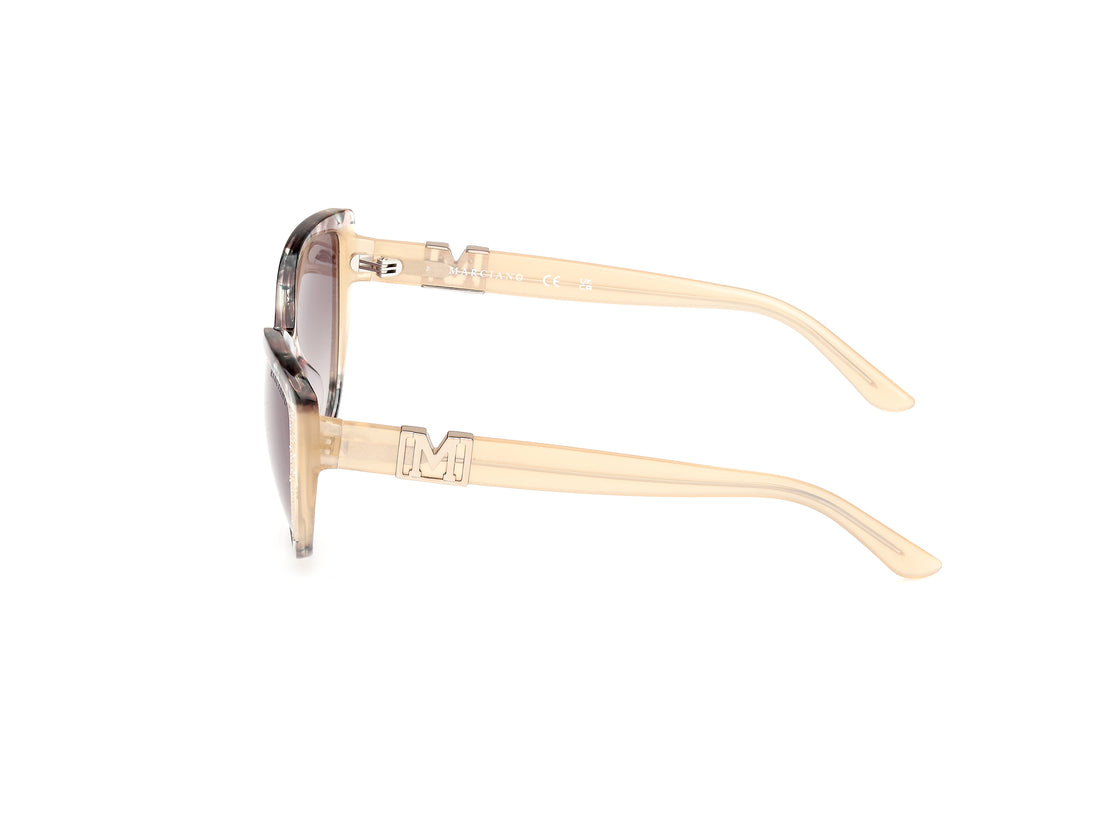Occhiali da sole guess by marciano gm00011 59p beige cat eye femenino taglia 58mm - Vista dettagliata
