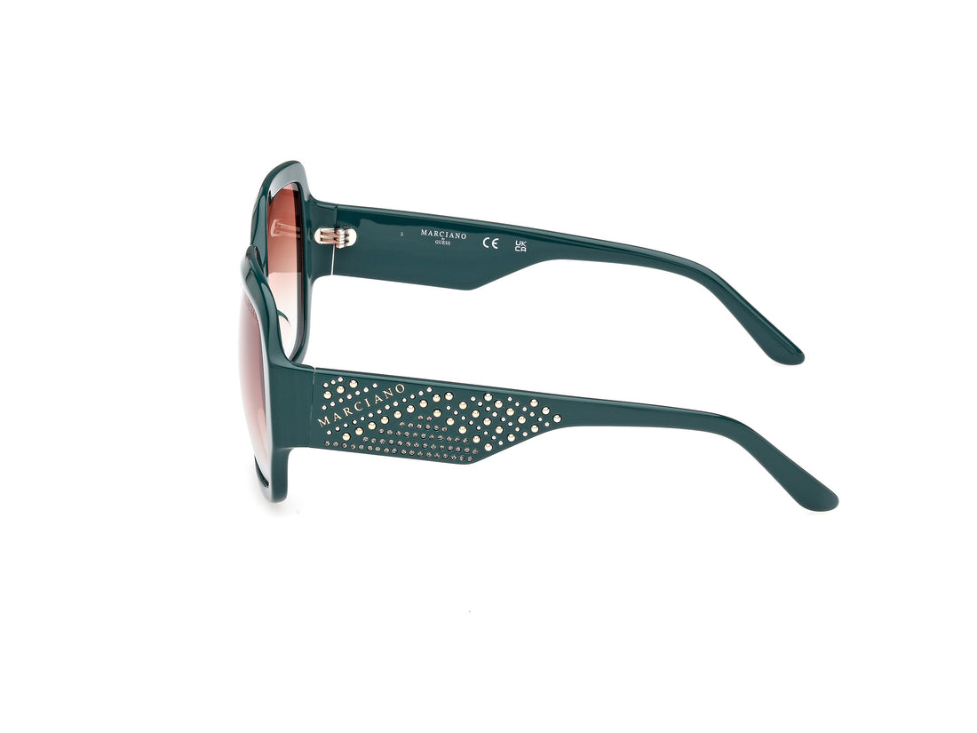 Sunglasses guess by marciano gm00014 98f verde square femenino size 56mm - Detailed view