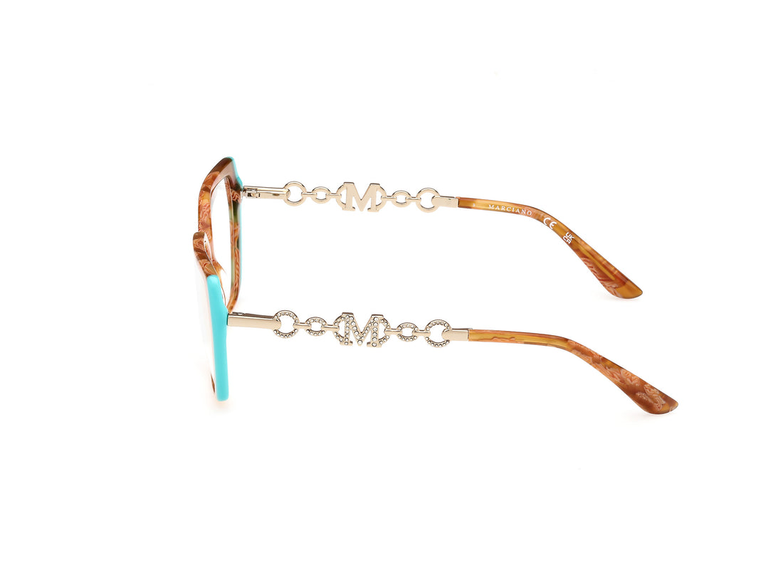 Gafas graduadas guess by marciano gm50005 056 havana geometric femenino talla 54mm - Vista de detalle