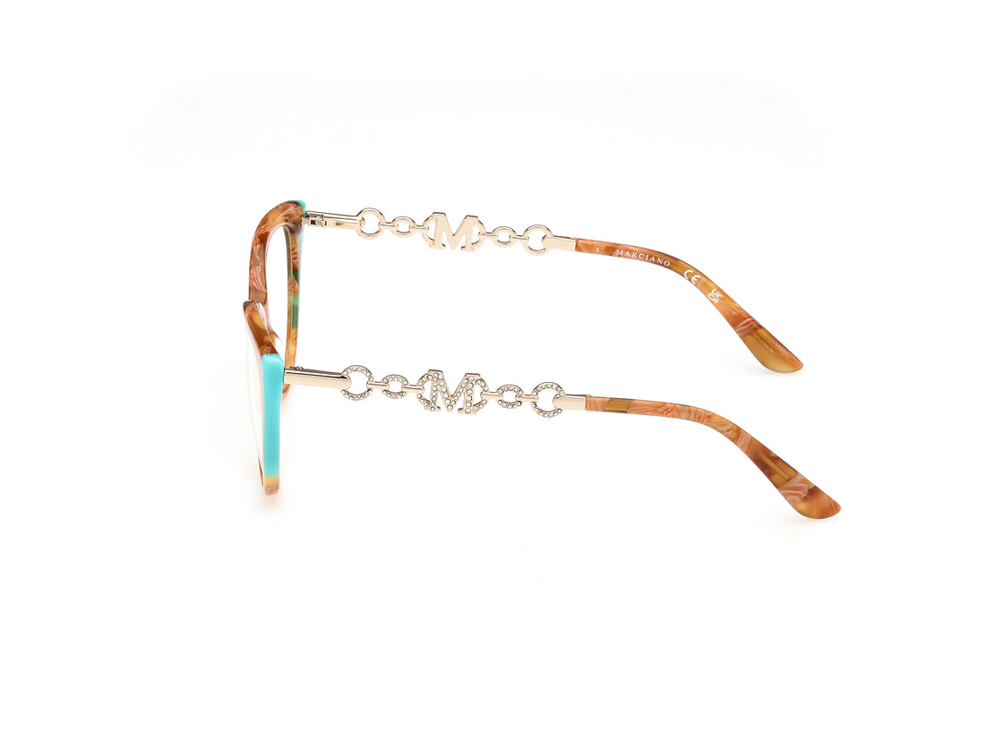 Gafas graduadas guess by marciano gm50006 056 havana cat eye femenino talla 54mm - Vista de detalle