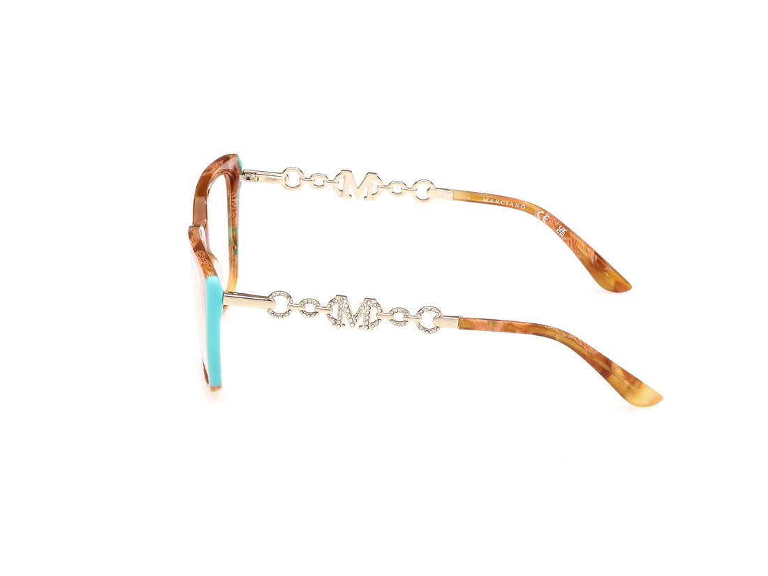 Gafas graduadas guess by marciano gm50007 056 havana square femenino talla 54mm - Vista de detalle