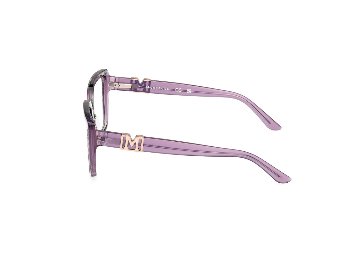 Gafas graduadas guess by marciano gm50013 083 morado square femenino talla 55mm - Vista de detalle