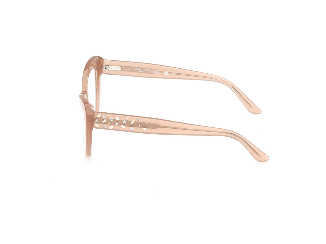 Gafas graduadas guess by marciano gm50016 059 beige cat eye femenino talla 53mm - Vista de detalle