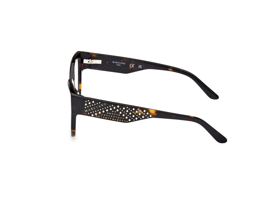 Gafas graduadas guess by marciano gm50018 052 havana cat eye femenino talla 54mm - Vista de detalle