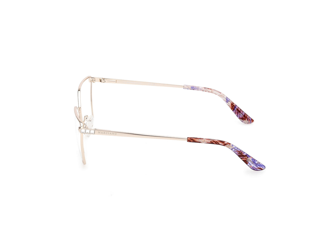 Occhiali da vista guess by marciano gm50030 033 dorado cat eye femenino taglia 57mm - Vista dettagliata