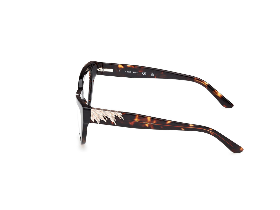 Occhiali da vista guess by marciano gm50036 052 havana cat eye femenino taglia 52mm - Vista dettagliata