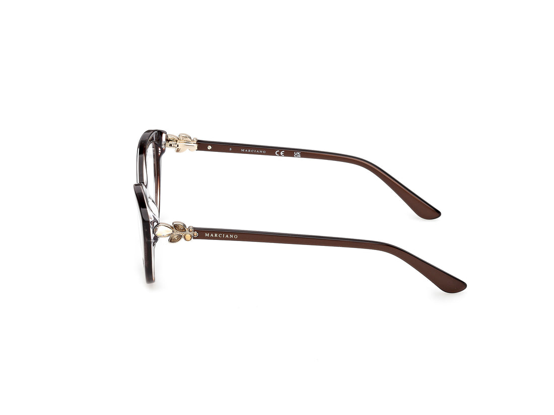 Brillen guess by marciano gm50049 050 marron cat eye femenino größe 52mm - Detailansicht