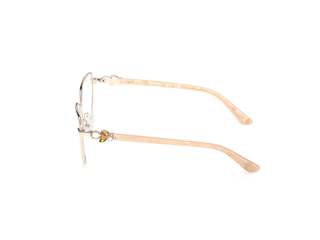 Brillen guess by marciano gm50051 032 dorado cat eye femenino größe 55mm - Detailansicht