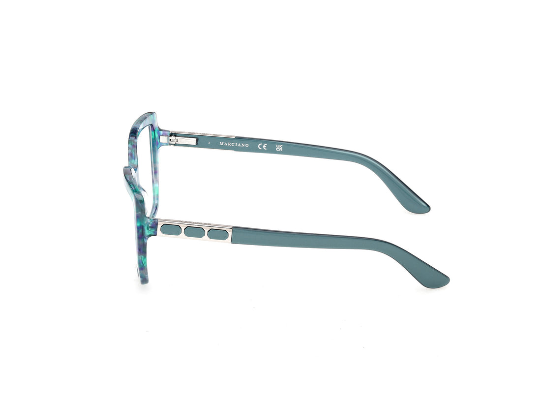 Brillen guess by marciano gm50055 089 azul square femenino größe 55mm - Detailansicht