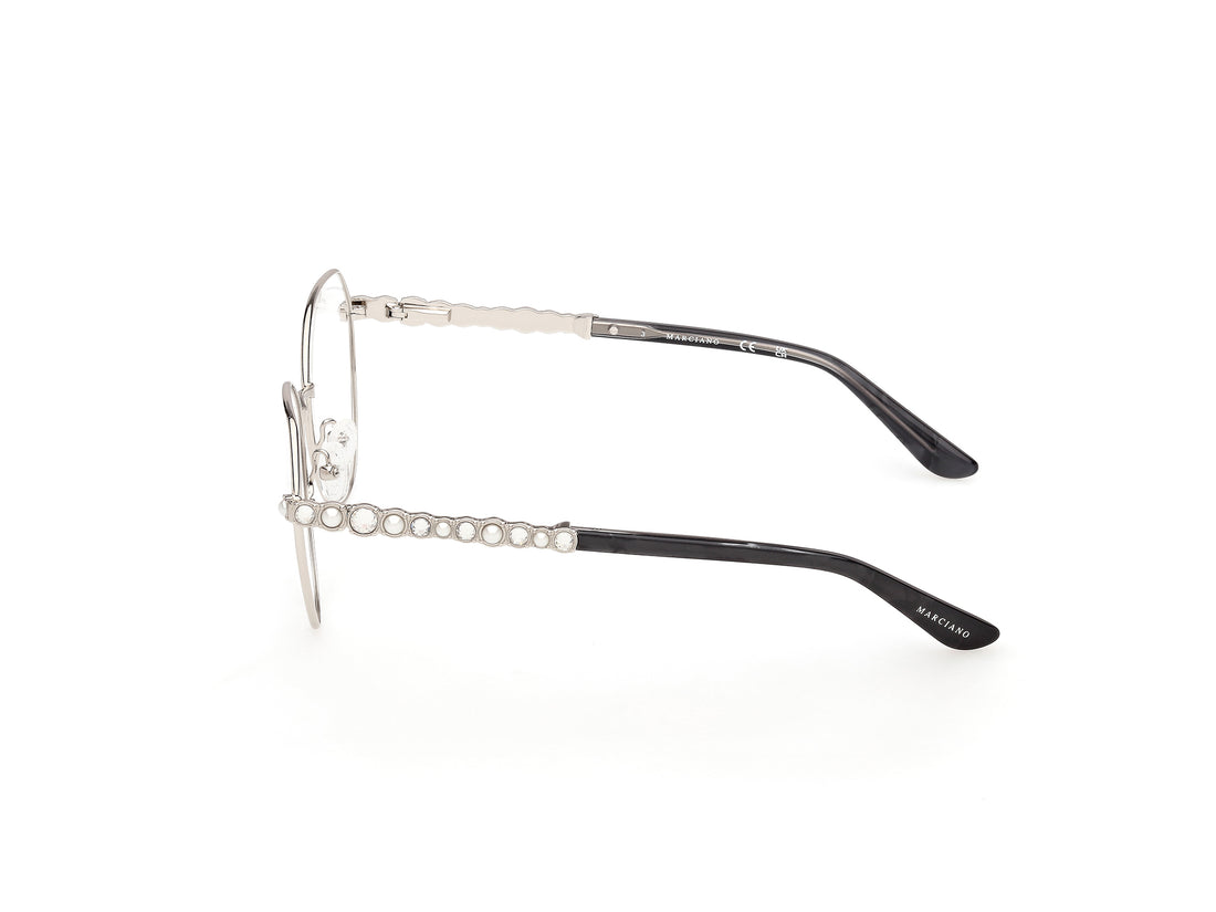 Lunettes de vue guess by marciano gm50056 010 plateado round femenino taille 56mm - Vue détaillée