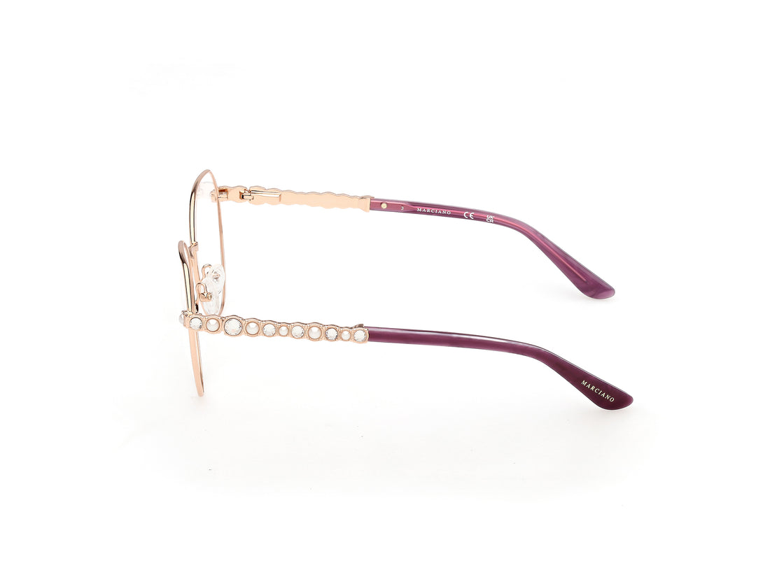 Lunettes de vue guess by marciano gm50056 032 dorado round femenino taille 56mm - Vue détaillée