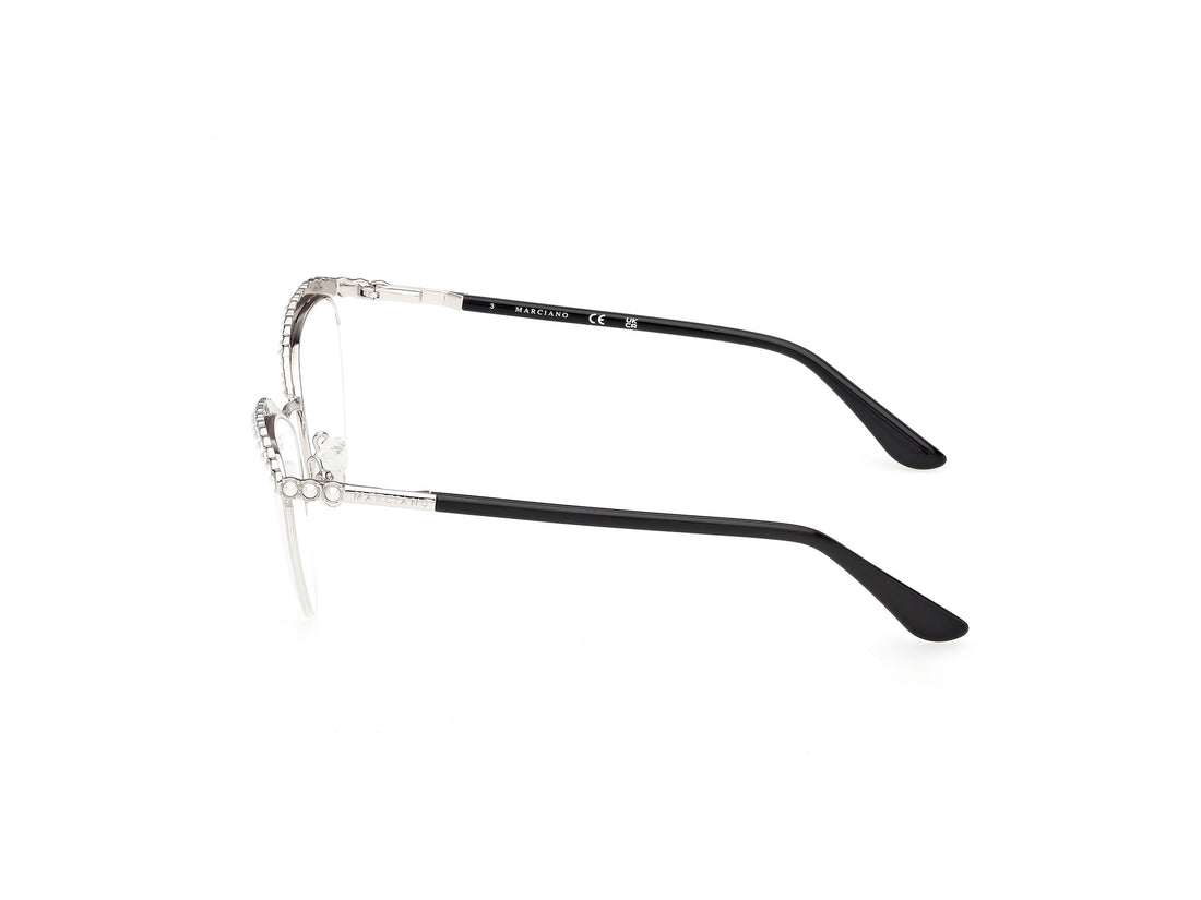 Lunettes de vue guess by marciano gm50058 010 plateado round femenino taille 54mm - Vue détaillée