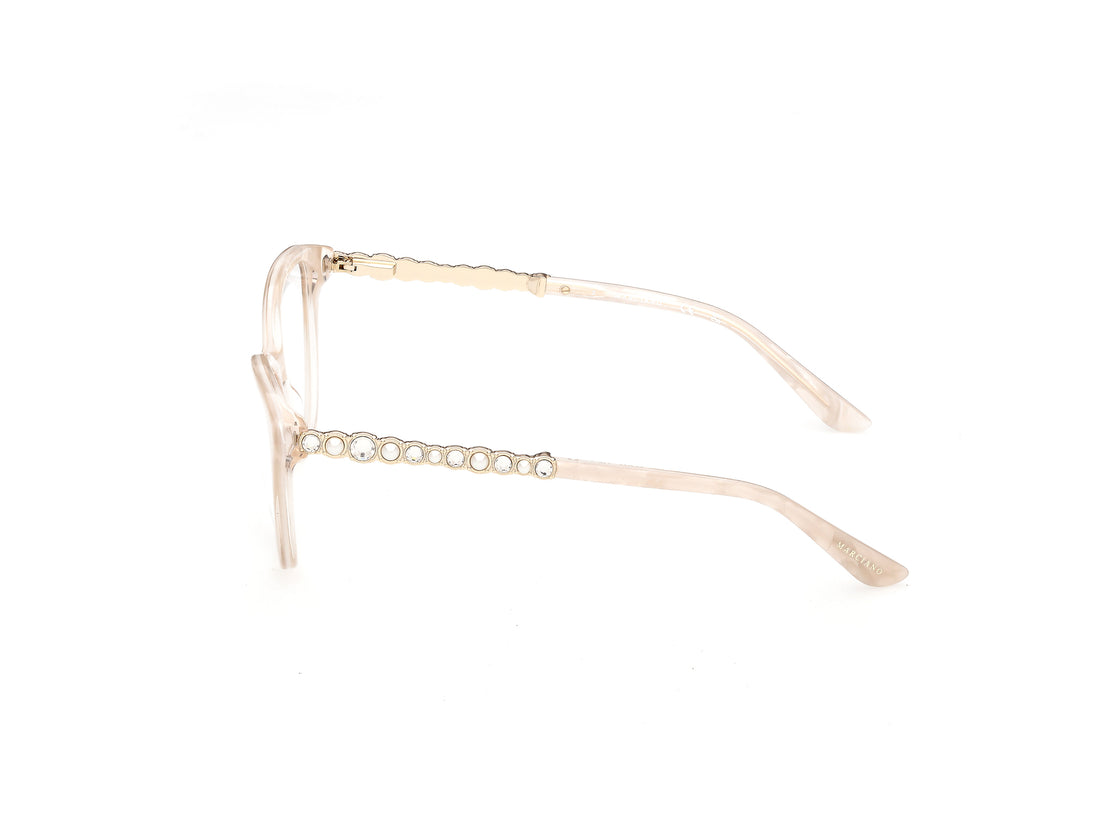 Lunettes de vue guess by marciano gm50060 059 beige cat eye femenino taille 54mm - Vue détaillée