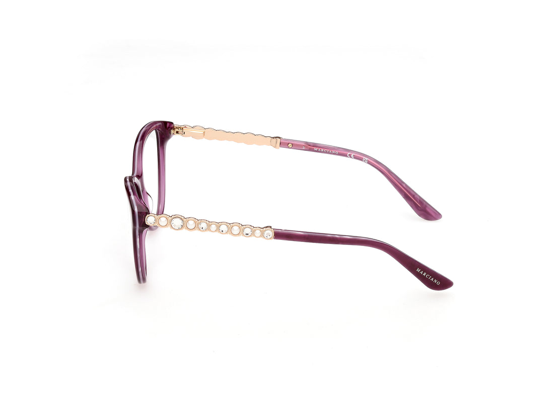 Lunettes de vue guess by marciano gm50060 083 violeta cat eye femenino taille 54mm - Vue détaillée