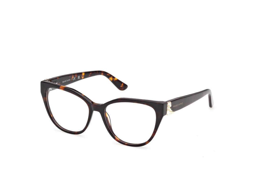 Brillen guess by marciano gm50061 052 havana cat eye femenino größe 53mm - Hauptansicht