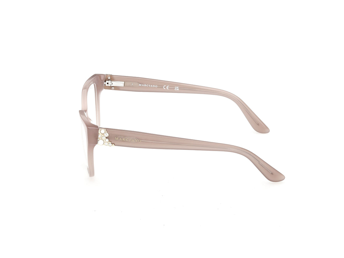 Lunettes de vue guess by marciano gm50061 059 beige cat eye femenino taille 53mm - Vue détaillée