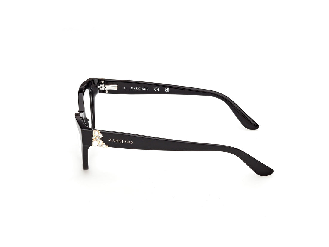 Lunettes de vue guess by marciano gm50062 001 negro cat eye femenino taille 52mm - Vue détaillée