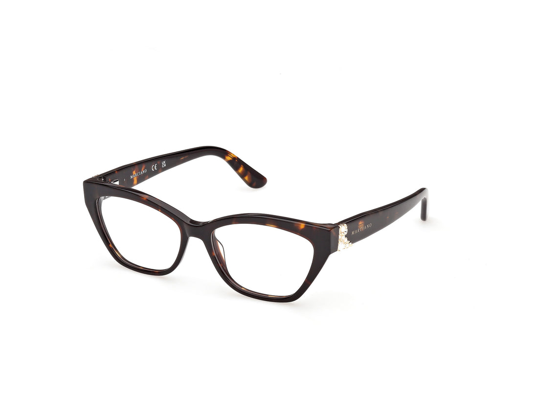 Brillen guess by marciano gm50062 052 havana cat eye femenino größe 52mm - Hauptansicht