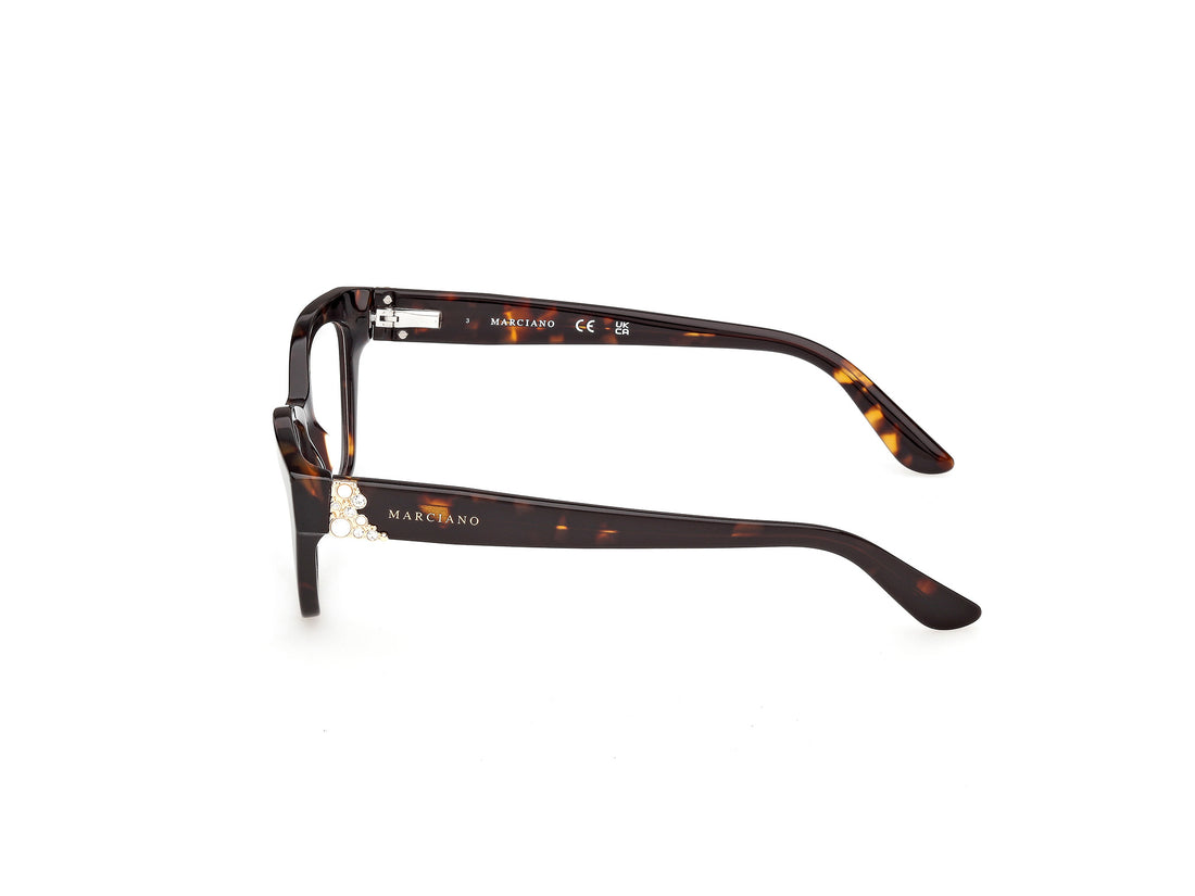 Brillen guess by marciano gm50062 052 havana cat eye femenino größe 52mm - Detailansicht